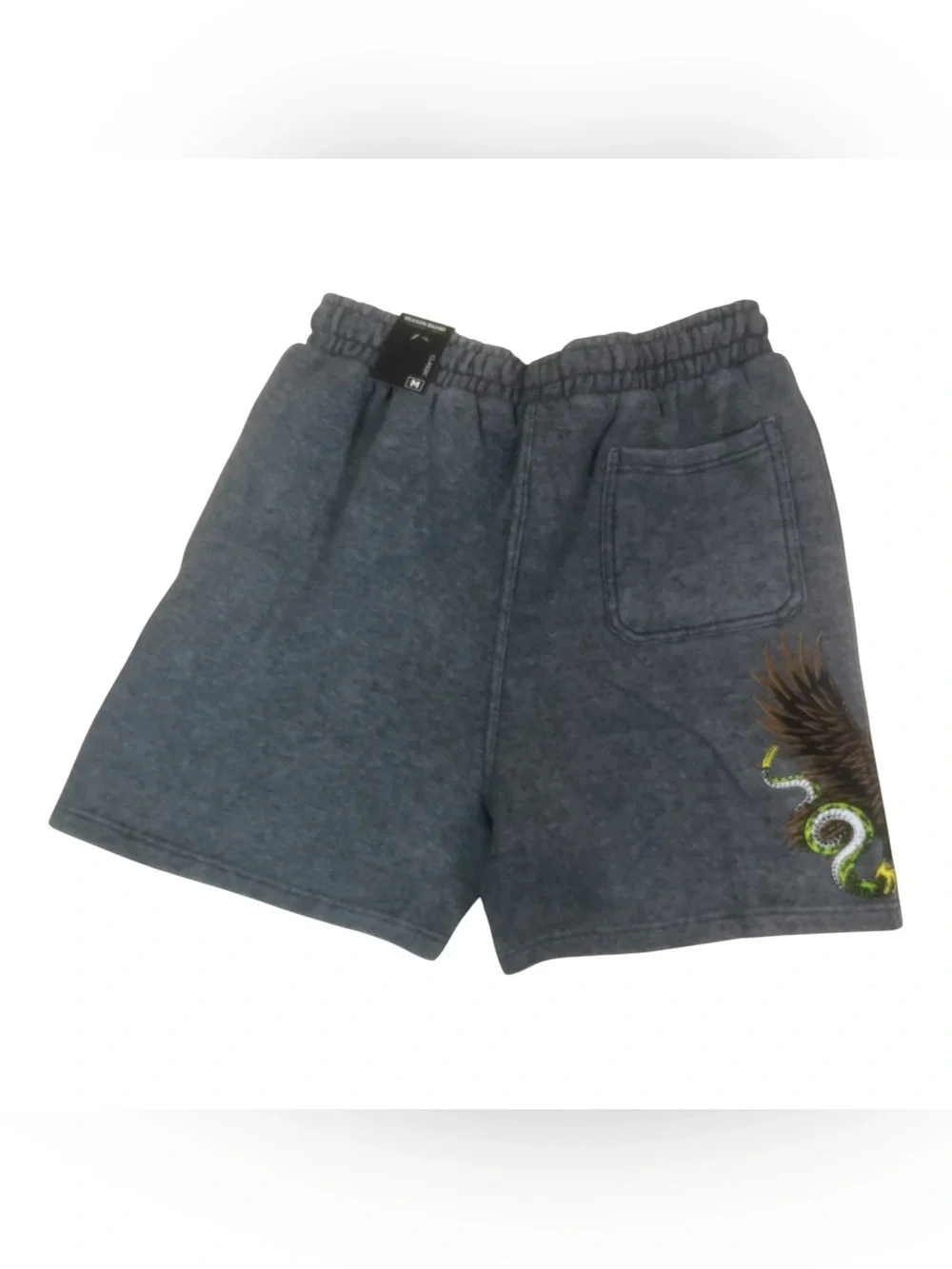 Sz various Reason Men's Charcoal Graphic Mountain & Eagle Shorts